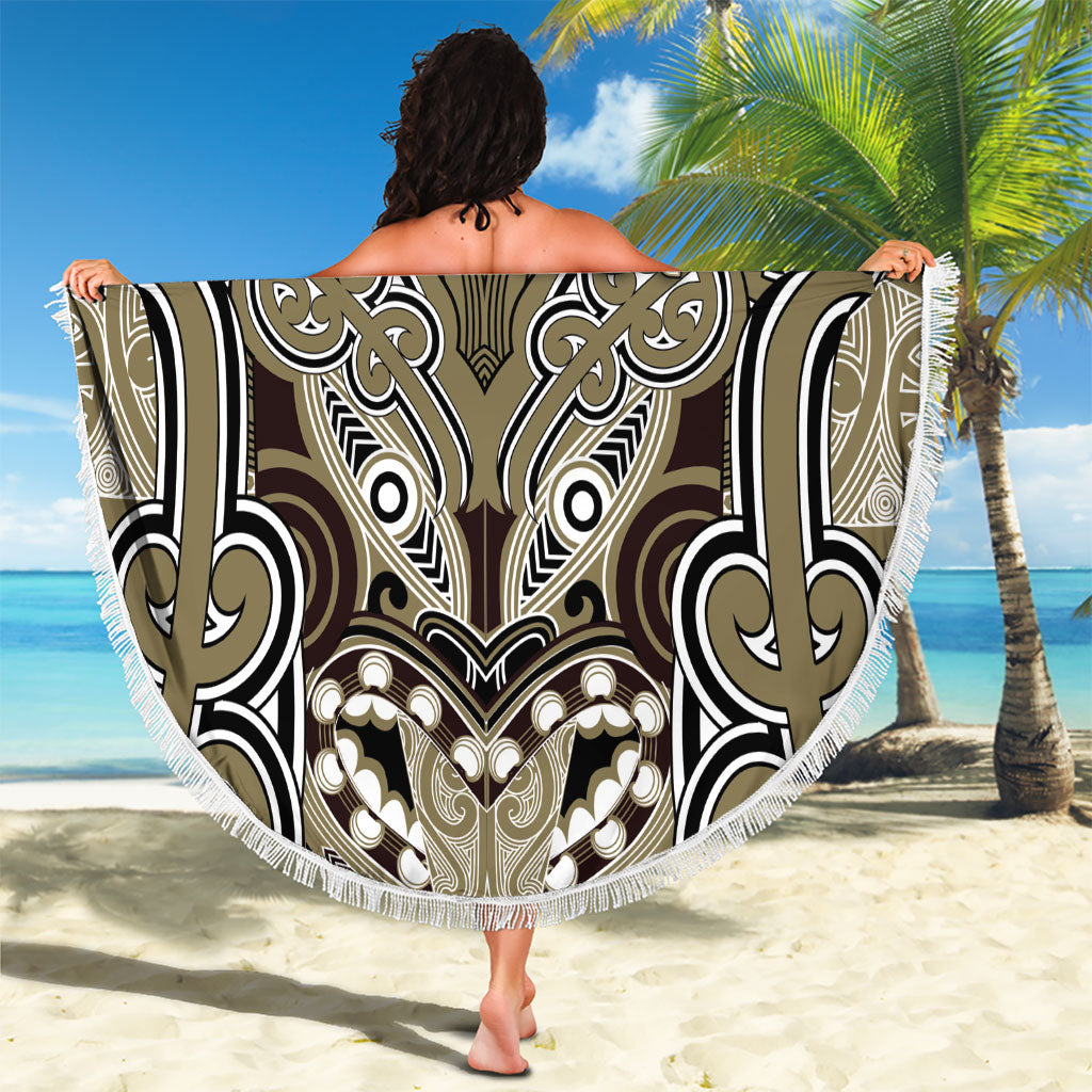 Aotearoa Iwi Waikato Tainui Beach Blanket Maori Kowhaiwhai Pattern