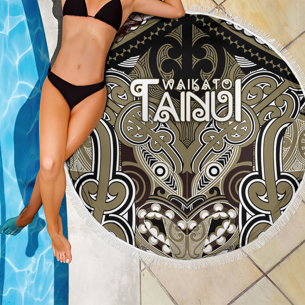 Aotearoa Iwi Waikato Tainui Beach Blanket Maori Kowhaiwhai Pattern