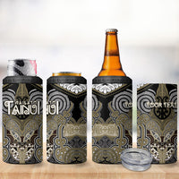 Aotearoa Iwi Waikato Tainui Personalised 4 in 1 Can Cooler Tumbler Maori Kowhaiwhai Pattern