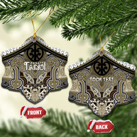 Aotearoa Iwi Waikato Tainui Personalised Ceramic Ornament Maori Kowhaiwhai Pattern