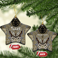 Aotearoa Iwi Waikato Tainui Personalised Ceramic Ornament Maori Kowhaiwhai Pattern