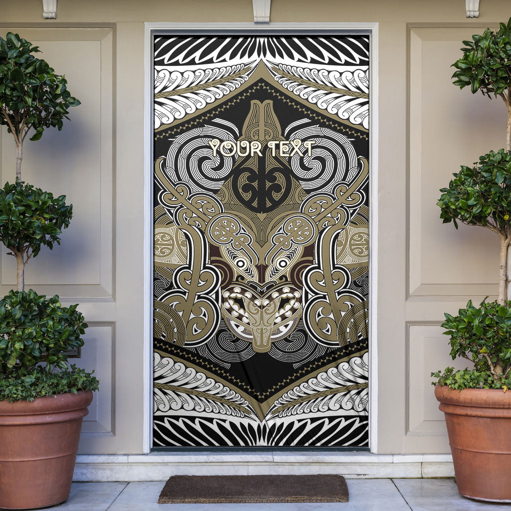 Aotearoa Iwi Waikato Tainui Personalised Door Cover Maori Kowhaiwhai Pattern