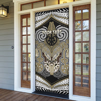Aotearoa Iwi Waikato Tainui Personalised Door Cover Maori Kowhaiwhai Pattern