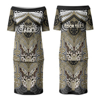 Aotearoa Iwi Waikato Tainui Personalised Family Matching Puletasi and Hawaiian Shirt Maori Kowhaiwhai Pattern