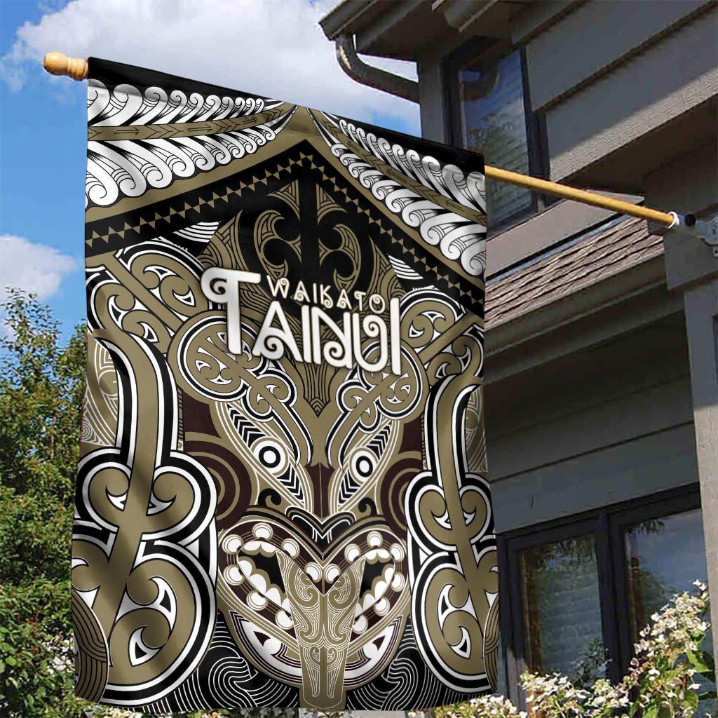 Aotearoa Iwi Waikato Tainui Garden Flag Maori Kowhaiwhai Pattern
