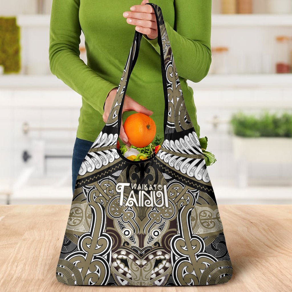 Aotearoa Iwi Waikato Tainui Grocery Bag Maori Kowhaiwhai Pattern