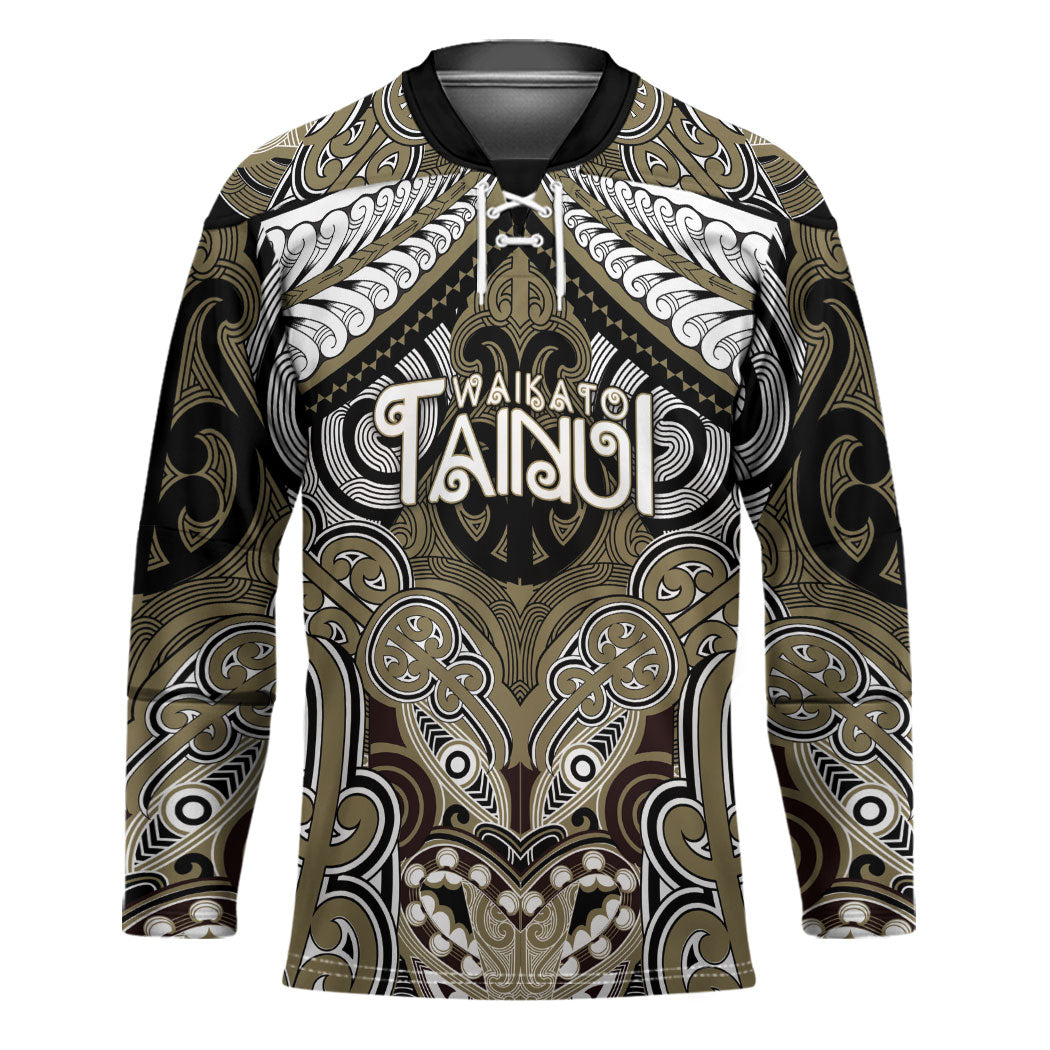 Aotearoa Iwi Waikato Tainui Personalised Hockey Jersey Maori Kowhaiwhai Pattern