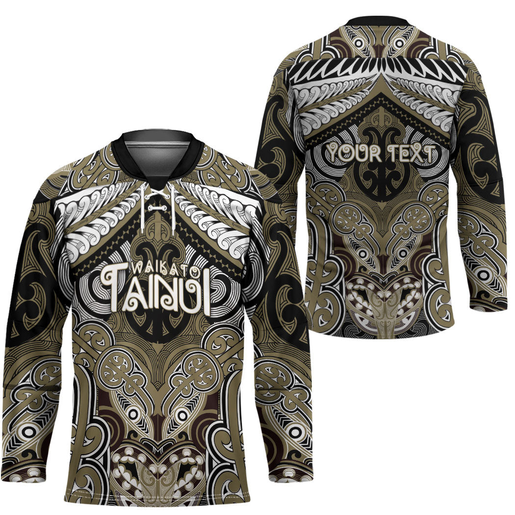 Aotearoa Iwi Waikato Tainui Personalised Hockey Jersey Maori Kowhaiwhai Pattern