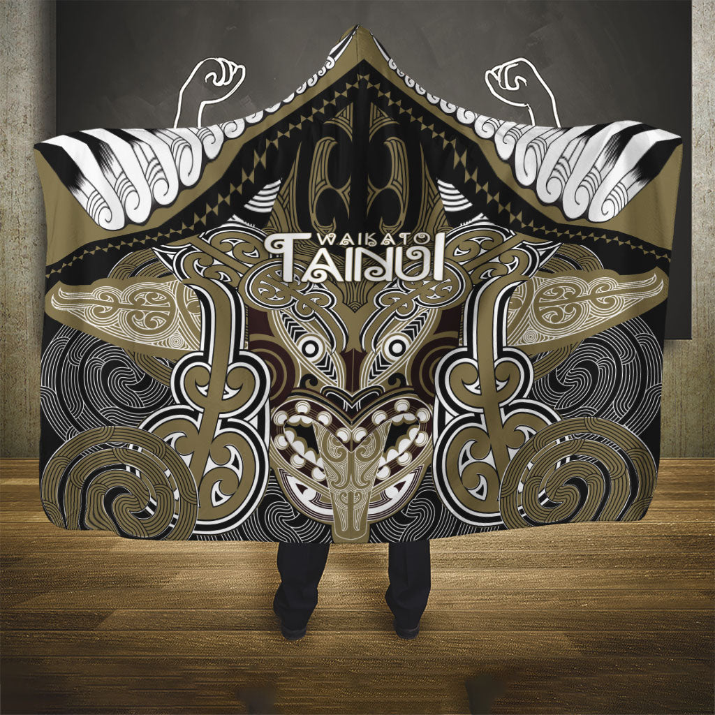 Aotearoa Iwi Waikato Tainui Hooded Blanket Maori Kowhaiwhai Pattern