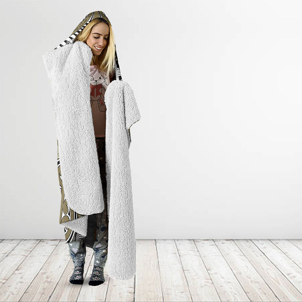 Aotearoa Iwi Waikato Tainui Hooded Blanket Maori Kowhaiwhai Pattern