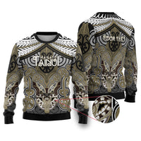 Aotearoa Iwi Waikato Tainui Personalised Ugly Christmas Sweater Maori Kowhaiwhai Pattern