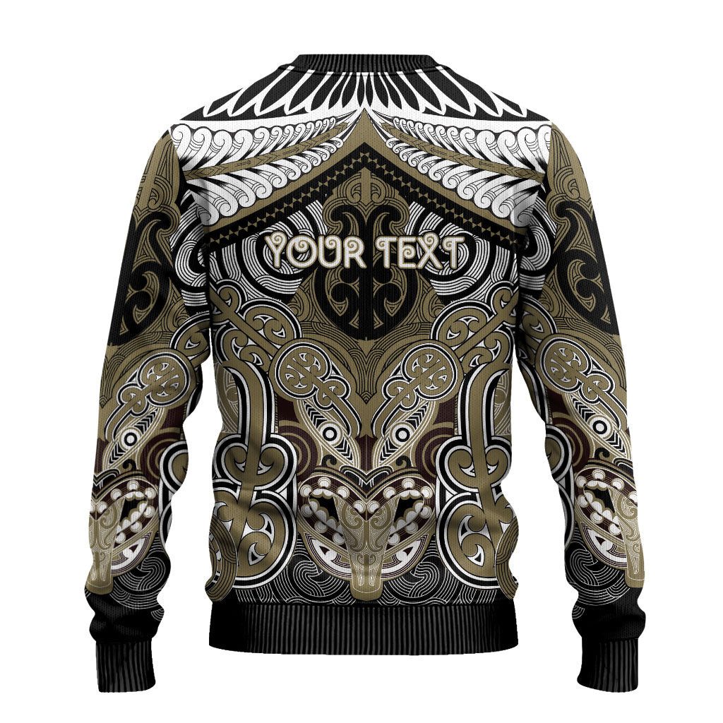 Aotearoa Iwi Waikato Tainui Personalised Ugly Christmas Sweater Maori Kowhaiwhai Pattern