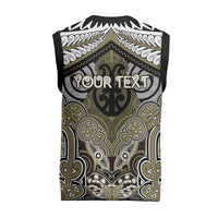 Aotearoa Iwi Waikato Tainui Personalised Christmas Knitted V-Neck Vest Maori Kowhaiwhai Pattern