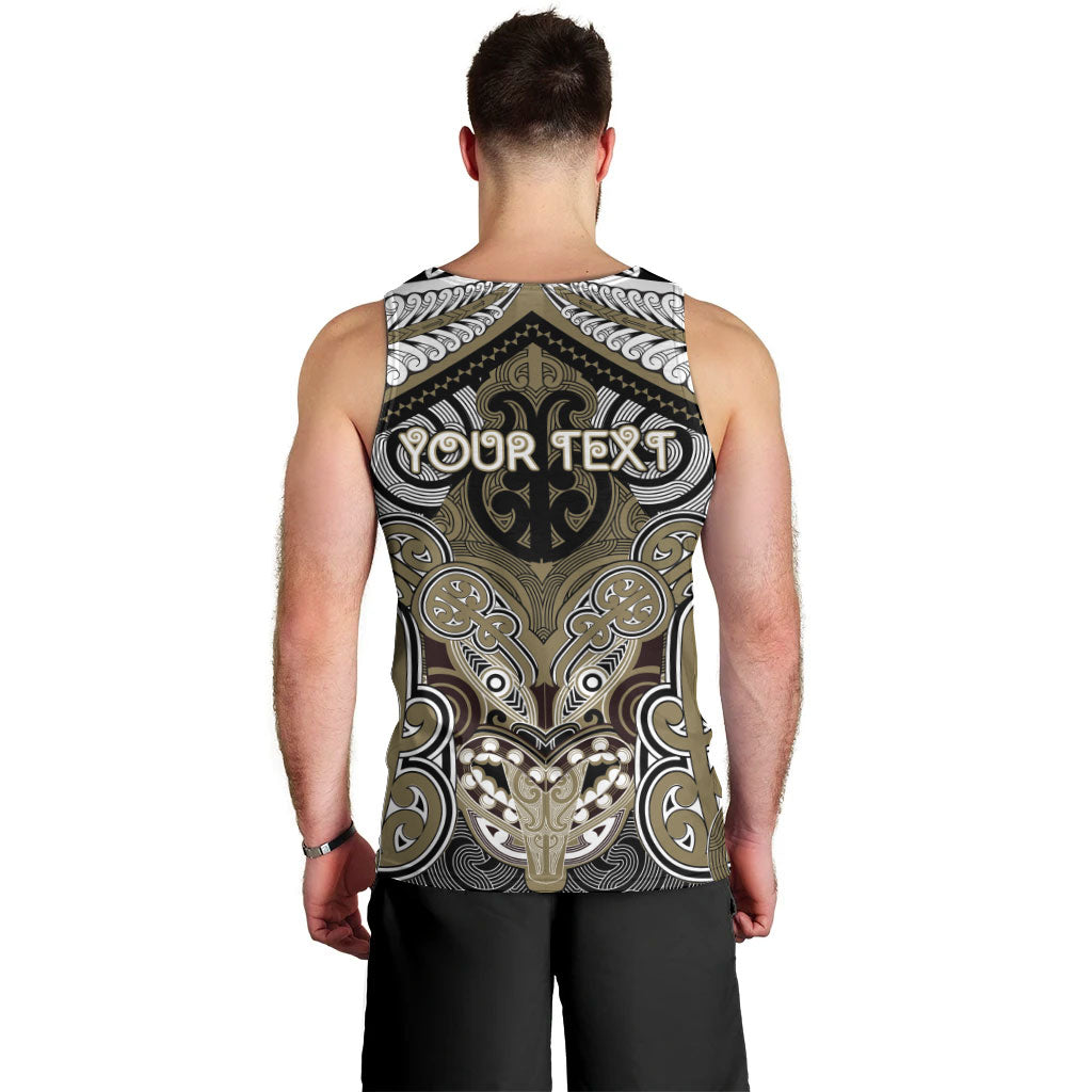 Aotearoa Iwi Waikato Tainui Personalised Men Tank Top Maori Kowhaiwhai Pattern
