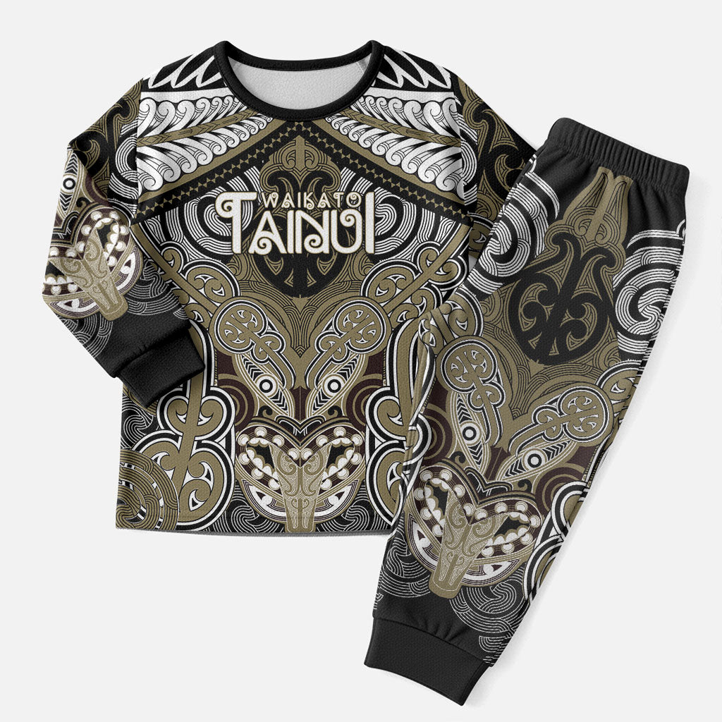 Aotearoa Iwi Waikato Tainui Personalised Christmas Pajama Set Maori Kowhaiwhai Pattern