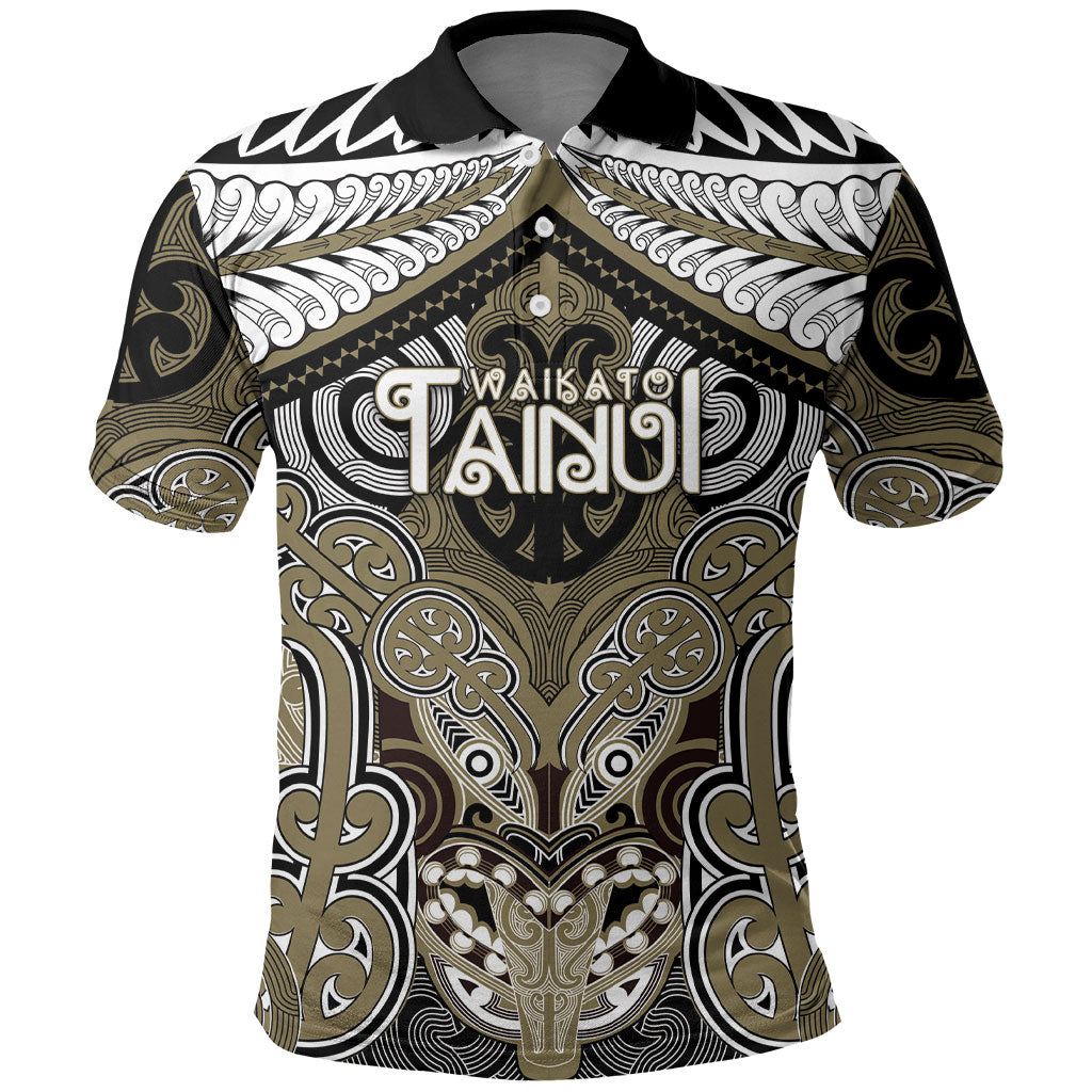 Aotearoa Iwi Waikato Tainui Personalised Polo Shirt Maori Kowhaiwhai Pattern