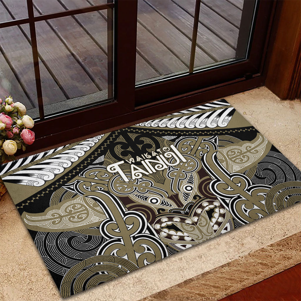 Aotearoa Iwi Waikato Tainui Rubber Doormat Maori Kowhaiwhai Pattern