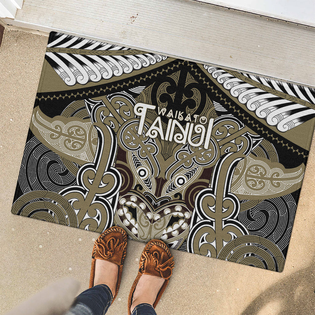 Aotearoa Iwi Waikato Tainui Rubber Doormat Maori Kowhaiwhai Pattern