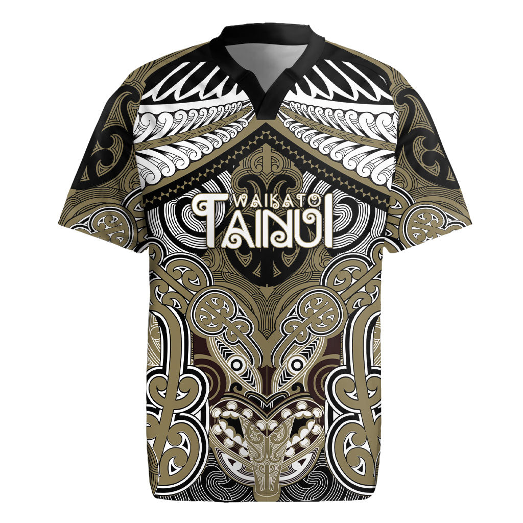 Aotearoa Iwi Waikato Tainui Personalised Rugby Jersey Maori Kowhaiwhai Pattern