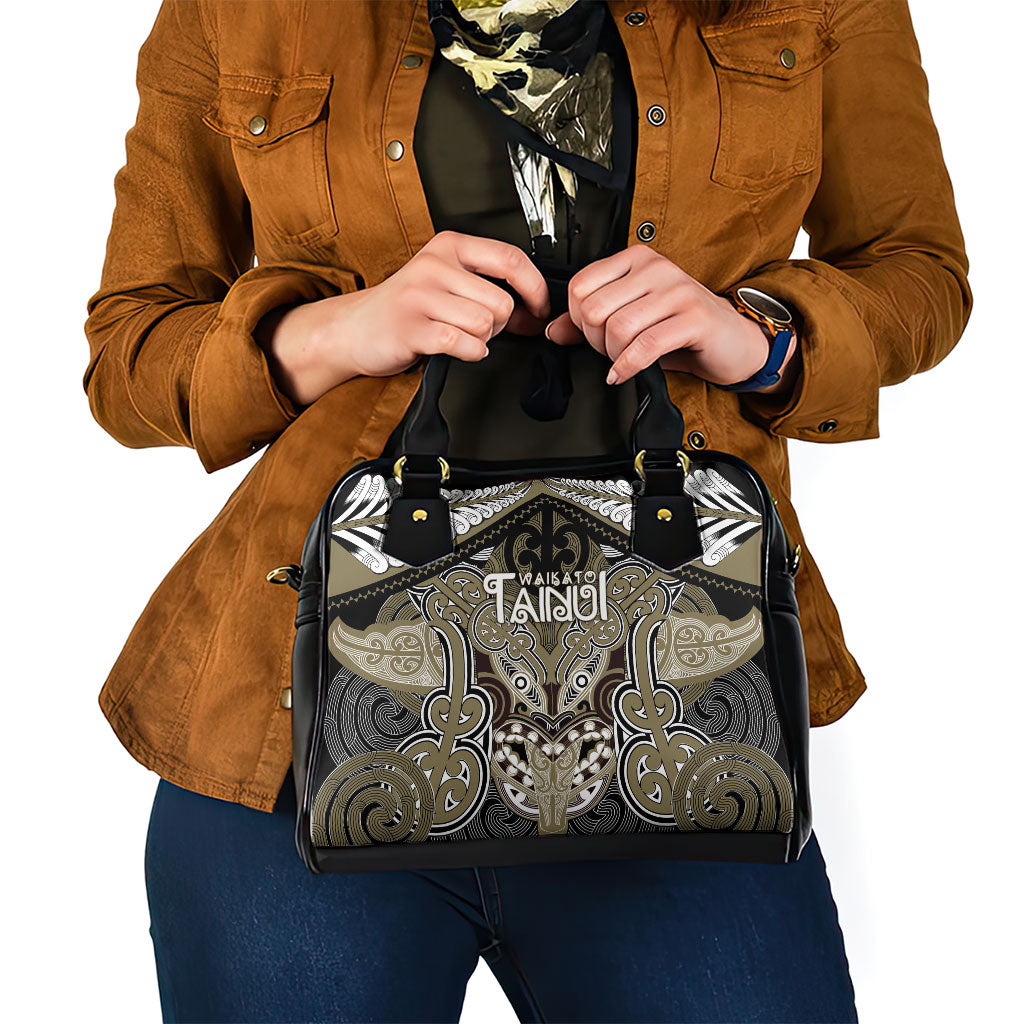 Aotearoa Iwi Waikato Tainui Shoulder Handbag Maori Kowhaiwhai Pattern
