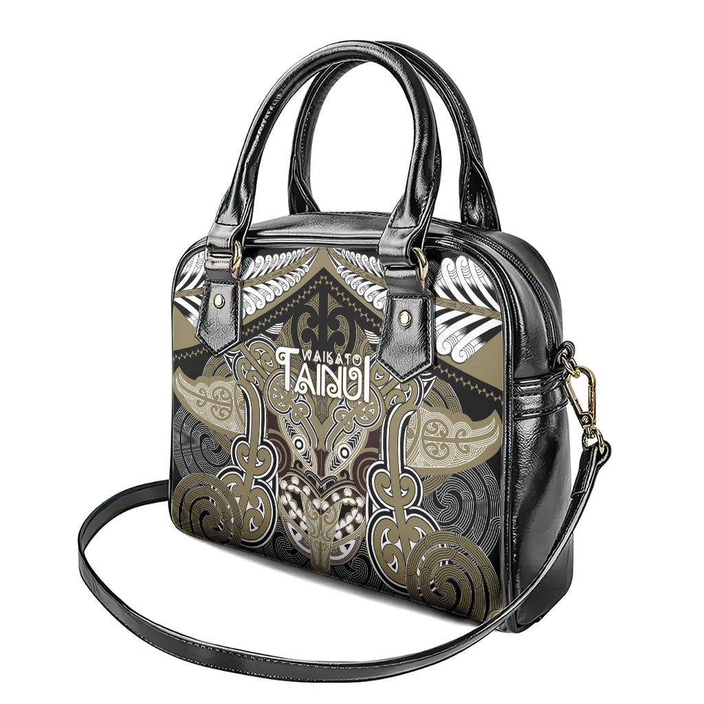 Aotearoa Iwi Waikato Tainui Shoulder Handbag Maori Kowhaiwhai Pattern