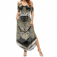 Aotearoa Iwi Waikato Tainui Personalised Summer Maxi Dress Maori Kowhaiwhai Pattern