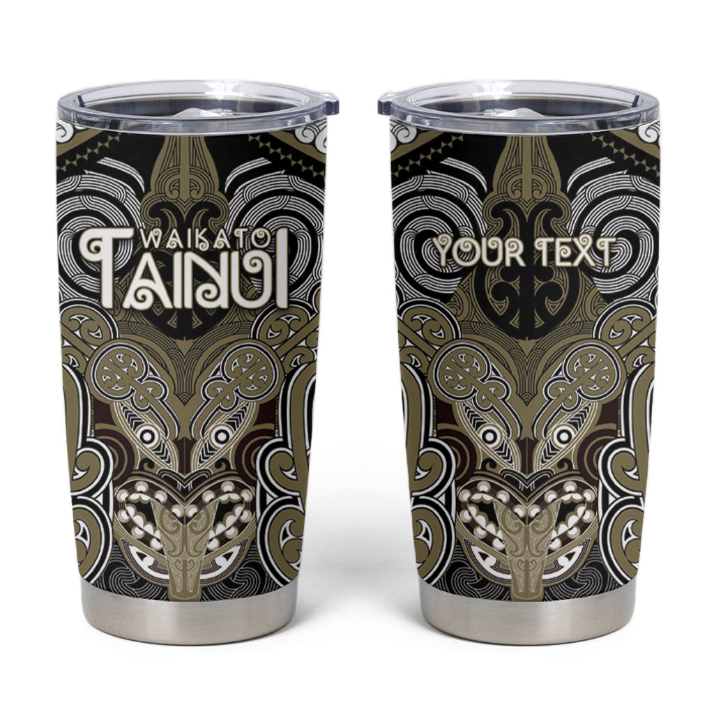 Aotearoa Iwi Waikato Tainui Personalised Tumbler Cup Maori Kowhaiwhai Pattern