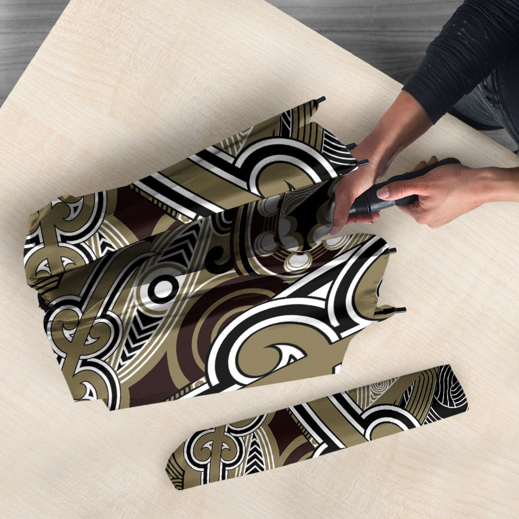 Aotearoa Iwi Waikato Tainui Umbrella Maori Kowhaiwhai Pattern