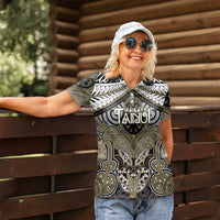 Aotearoa Iwi Waikato Tainui Personalised Women Polo Shirt Maori Kowhaiwhai Pattern