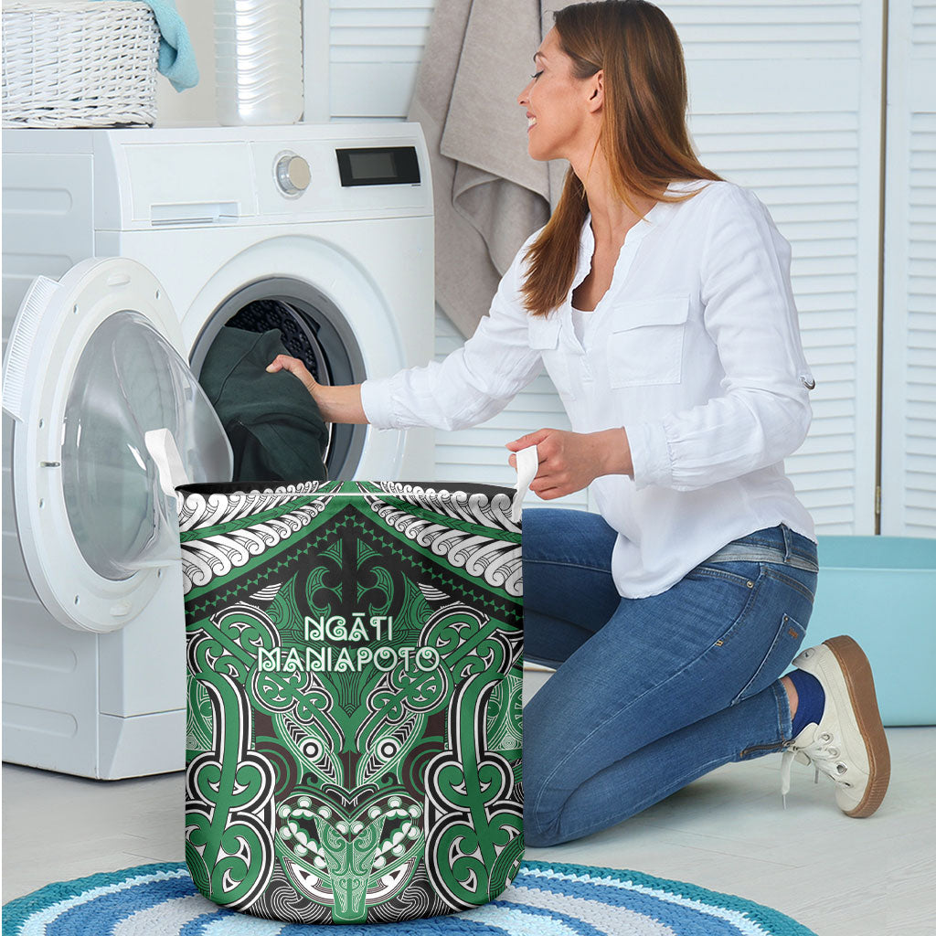 Aotearoa Iwi Ngati Maniapoto Laundry Basket Maori Kowhaiwhai Pattern