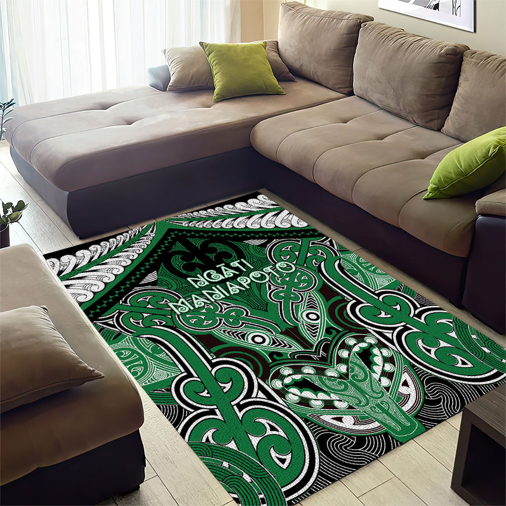 Aotearoa Iwi Ngati Maniapoto Area Rug Maori Kowhaiwhai Pattern
