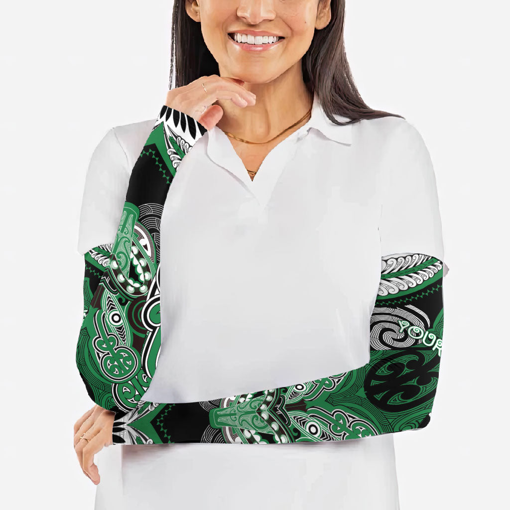 Aotearoa Iwi Ngati Maniapoto Personalised Arm Sleeves Maori Kowhaiwhai Pattern