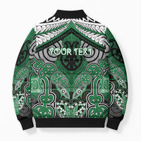Aotearoa Iwi Ngati Maniapoto Personalised Bomber Puffer Jacket Maori Kowhaiwhai Pattern