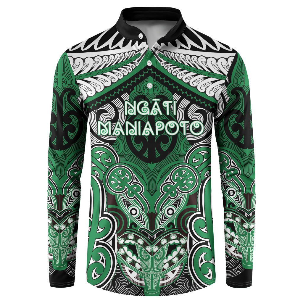 Aotearoa Iwi Ngati Maniapoto Personalised Button Sweatshirt Maori Kowhaiwhai Pattern