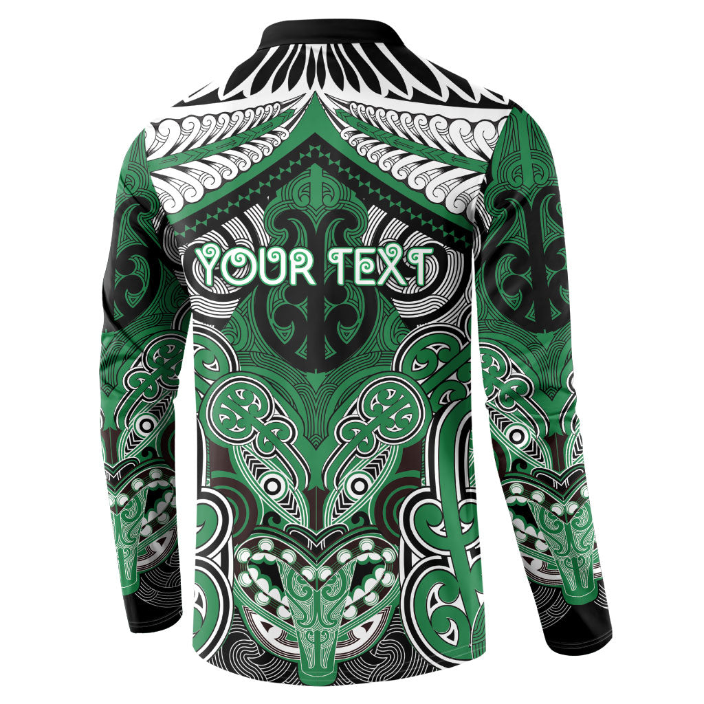 Aotearoa Iwi Ngati Maniapoto Personalised Button Sweatshirt Maori Kowhaiwhai Pattern