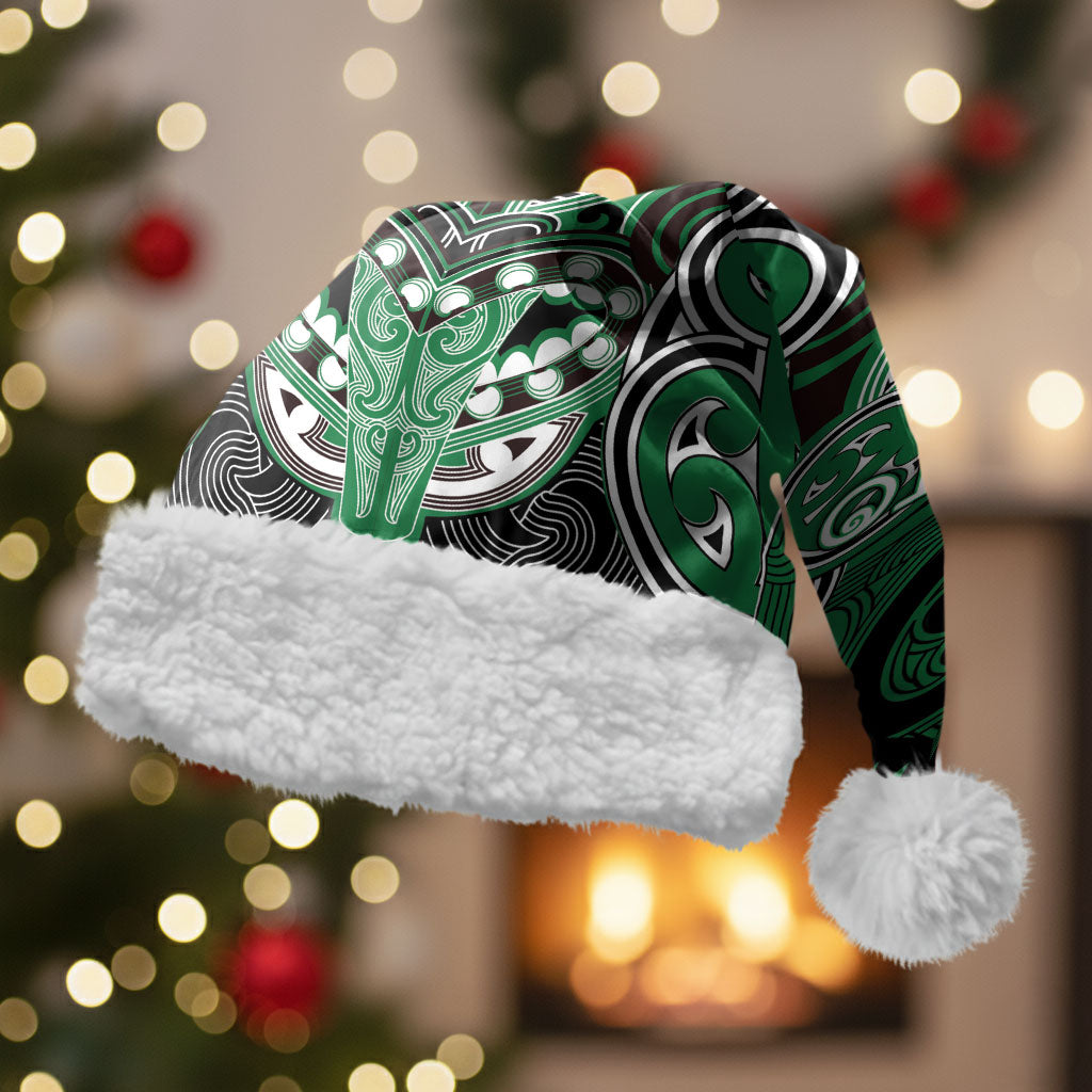 Aotearoa Iwi Ngati Maniapoto Personalised Christmas Santa Hat Maori Kowhaiwhai Pattern