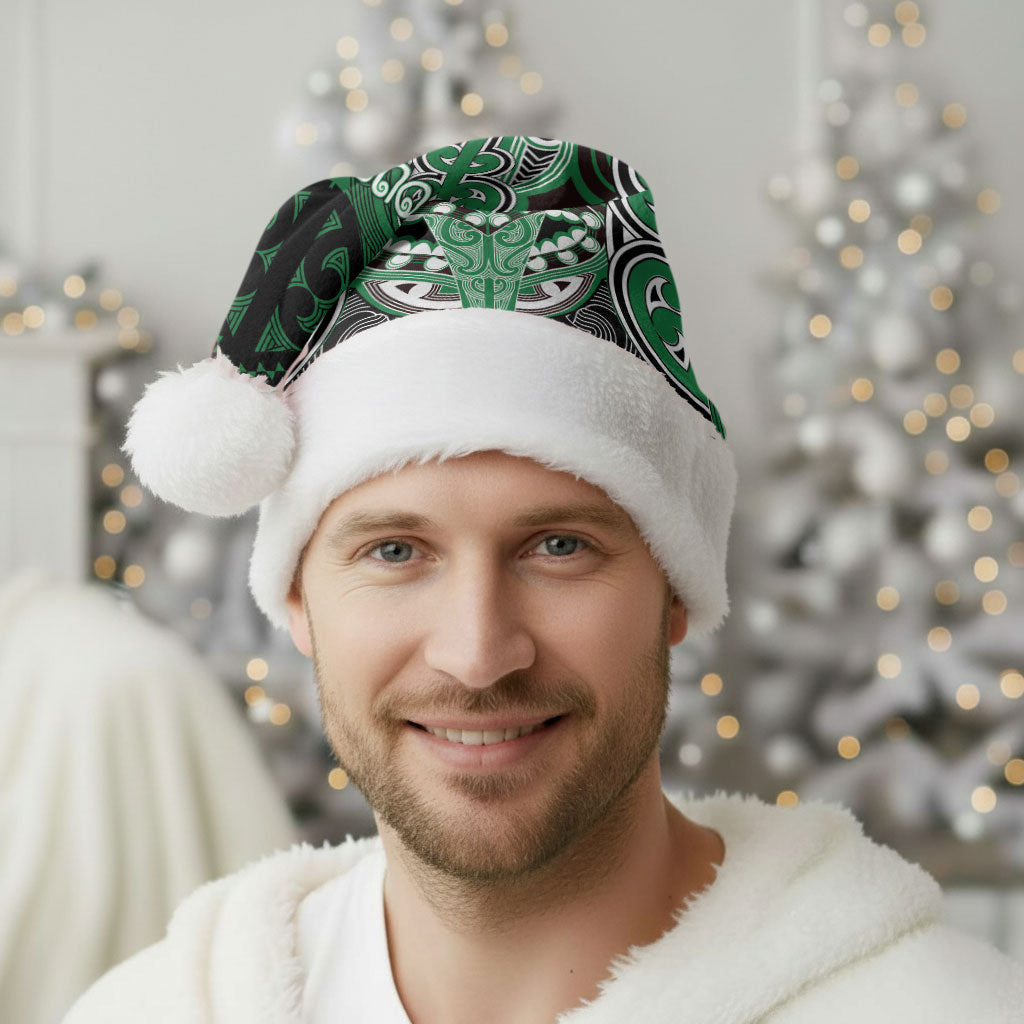 Aotearoa Iwi Ngati Maniapoto Personalised Christmas Santa Hat Maori Kowhaiwhai Pattern