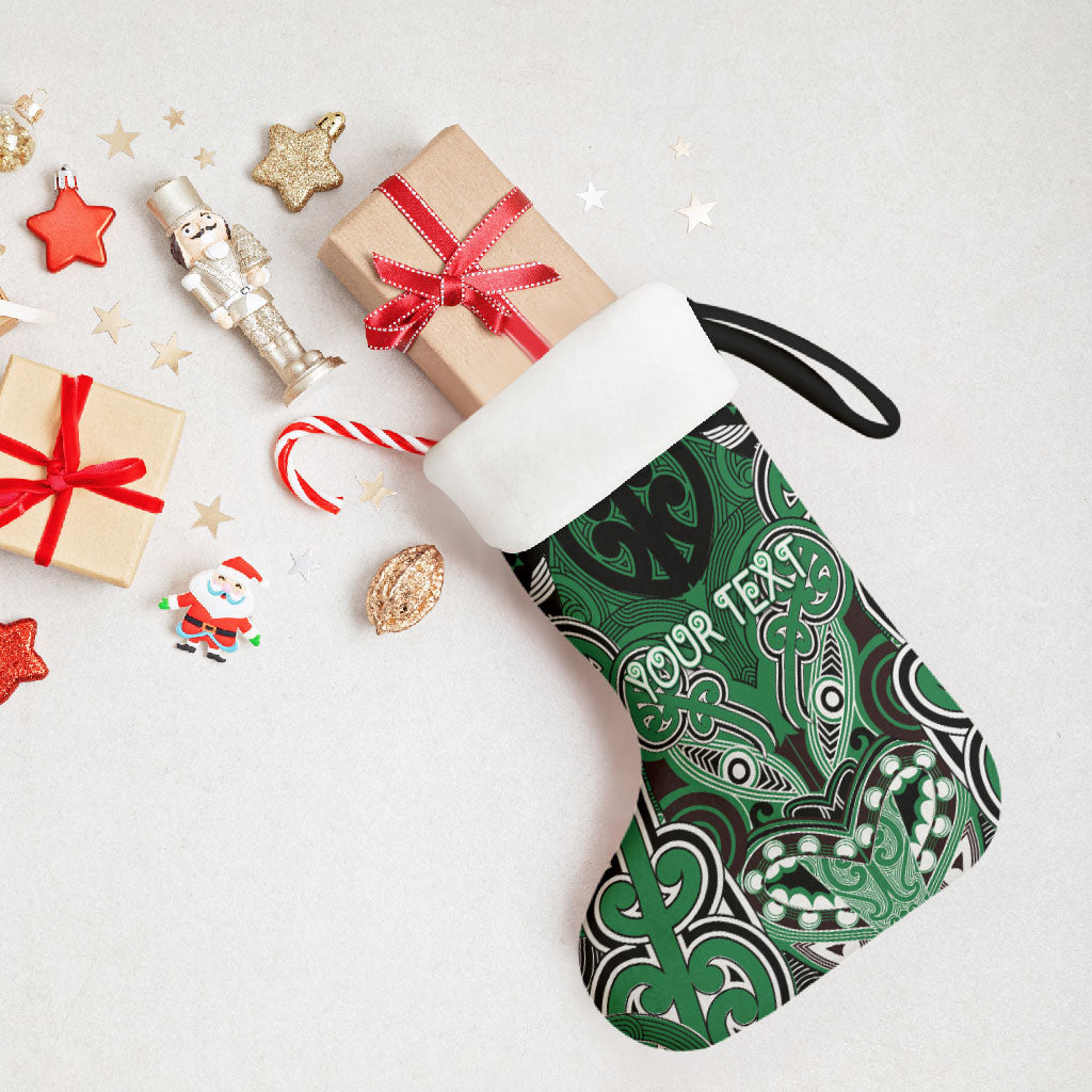 Aotearoa Iwi Ngati Maniapoto Personalised Christmas Stocking Maori Kowhaiwhai Pattern