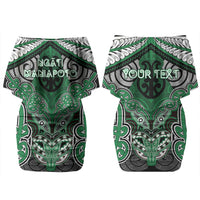 Aotearoa Iwi Ngati Maniapoto Personalised Couples Matching Off Shoulder Short Dress and Hawaiian Shirt Maori Kowhaiwhai Pattern
