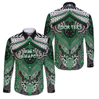 Aotearoa Iwi Ngati Maniapoto Personalised Family Matching Long Sleeve Bodycon Dress and Hawaiian Shirt Maori Kowhaiwhai Pattern