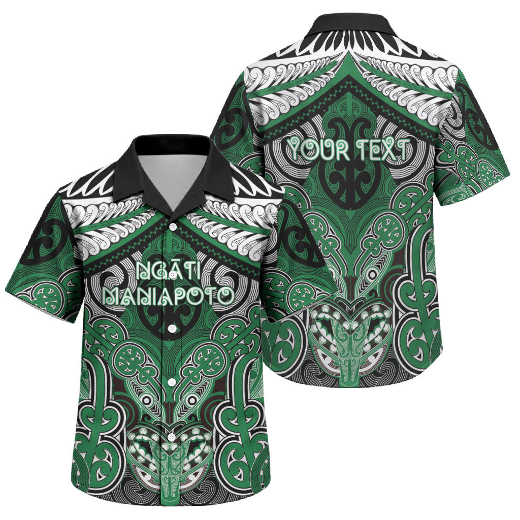 Aotearoa Iwi Ngati Maniapoto Personalised Family Matching Tank Maxi Dress and Hawaiian Shirt Maori Kowhaiwhai Pattern