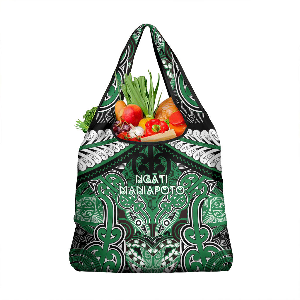 Aotearoa Iwi Ngati Maniapoto Grocery Bag Maori Kowhaiwhai Pattern