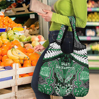 Aotearoa Iwi Ngati Maniapoto Grocery Bag Maori Kowhaiwhai Pattern