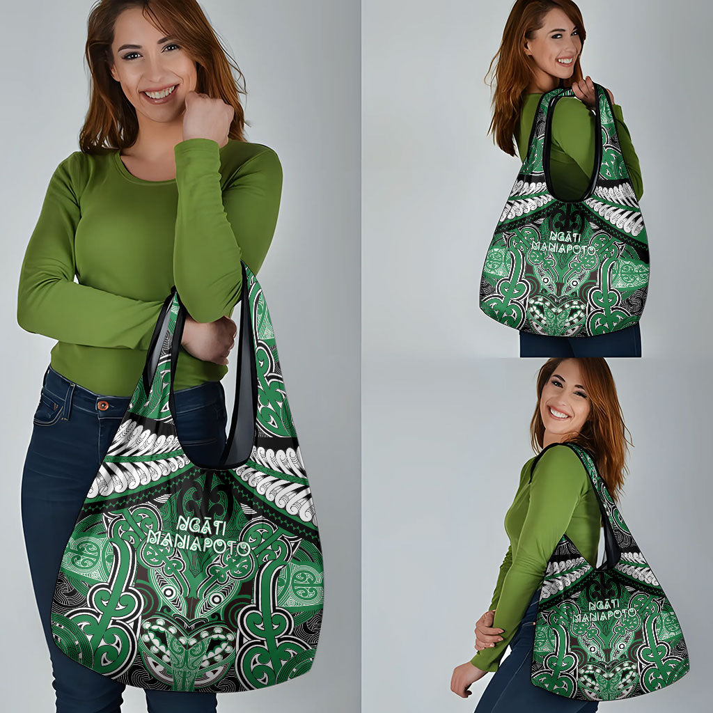 Aotearoa Iwi Ngati Maniapoto Grocery Bag Maori Kowhaiwhai Pattern