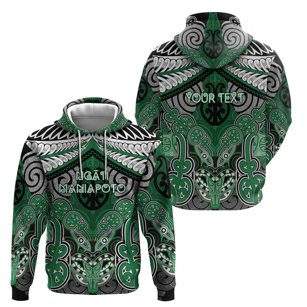 Aotearoa Iwi Ngati Maniapoto Personalised Hoodie Maori Kowhaiwhai Pattern