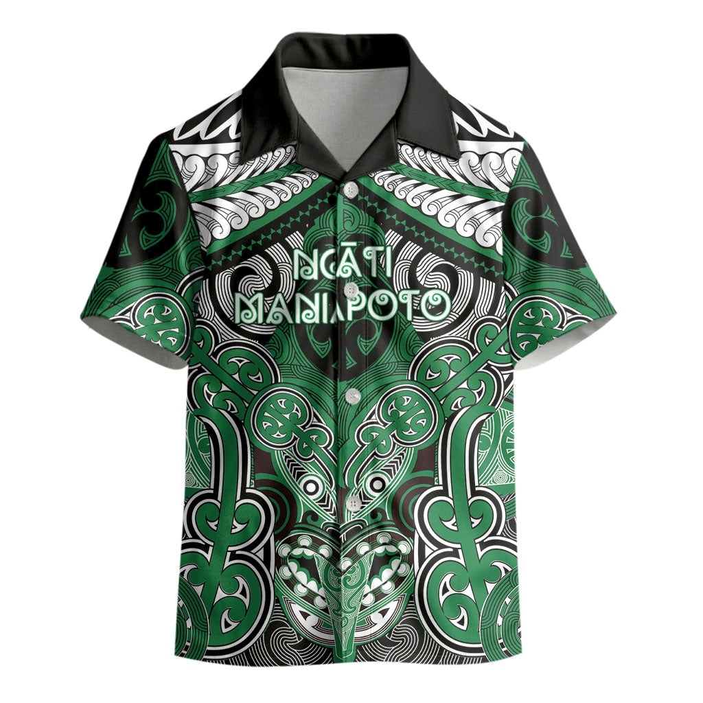 Aotearoa Iwi Ngati Maniapoto Personalised Kid Hawaiian Shirt Maori Kowhaiwhai Pattern