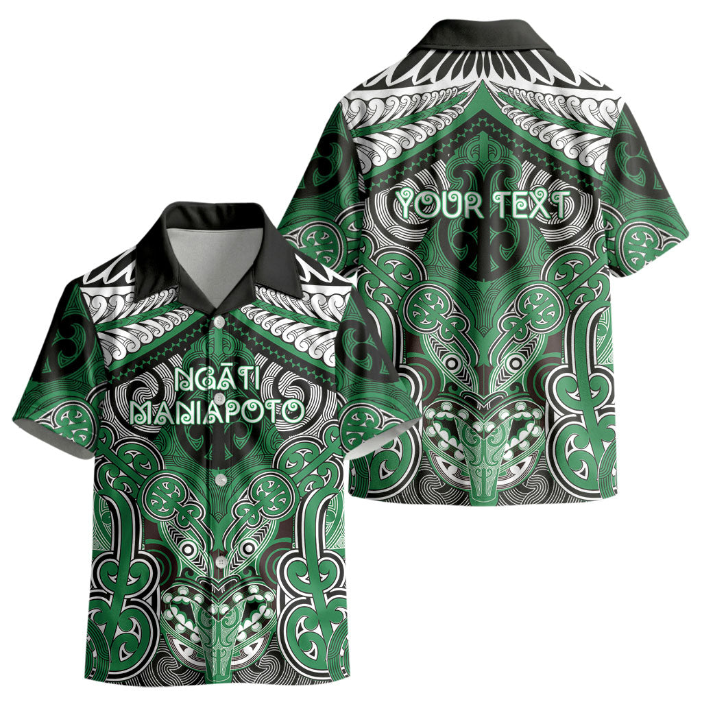Aotearoa Iwi Ngati Maniapoto Personalised Kid Hawaiian Shirt Maori Kowhaiwhai Pattern