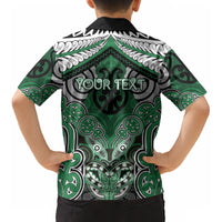 Aotearoa Iwi Ngati Maniapoto Personalised Kid Hawaiian Shirt Maori Kowhaiwhai Pattern