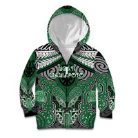 Aotearoa Iwi Ngati Maniapoto Personalised Kid Hoodie Maori Kowhaiwhai Pattern