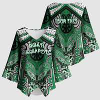 Aotearoa Iwi Ngati Maniapoto Personalised Kimono Sleeve Blouse Maori Kowhaiwhai Pattern